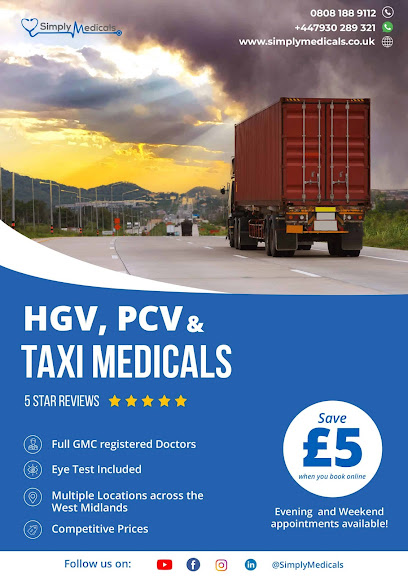 Simply Medicals - PCV, Taxi & HGV Medicals - Swansea